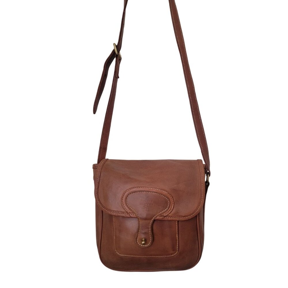 Vintage McGuire Nicholas Brown Raw Leather Crossbody Bag
